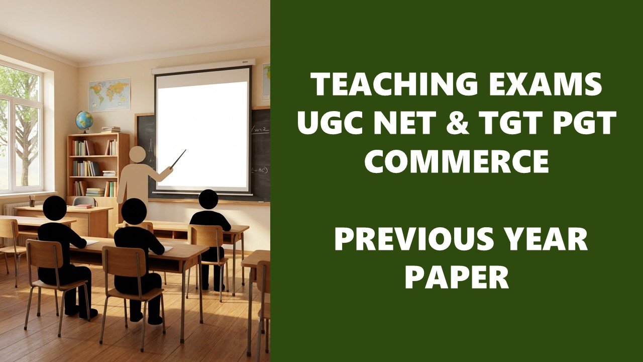 ugc net and tgt pgt commerce previous year question paper